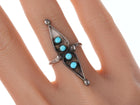 sz6 Vintage Zuni Silver Snake eye turquoise ring - Estate Fresh Austin