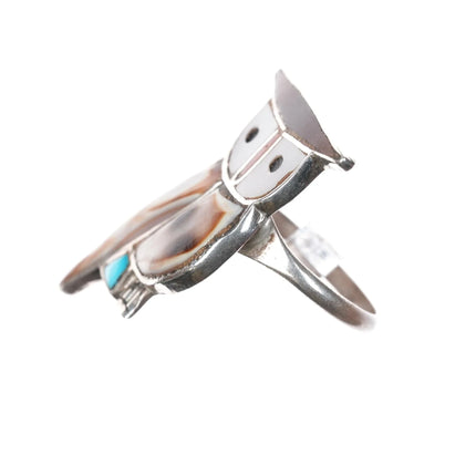 sz6 Vintage Zuni sterling owl ring - Estate Fresh Austin