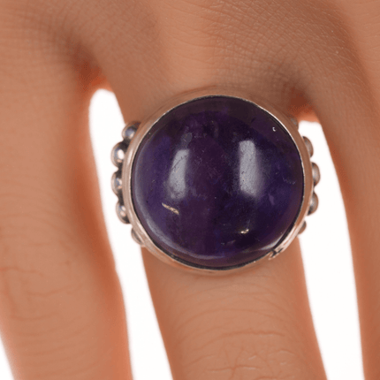 sz6 William Spratling silver modernist amethyst ring - Estate Fresh Austin