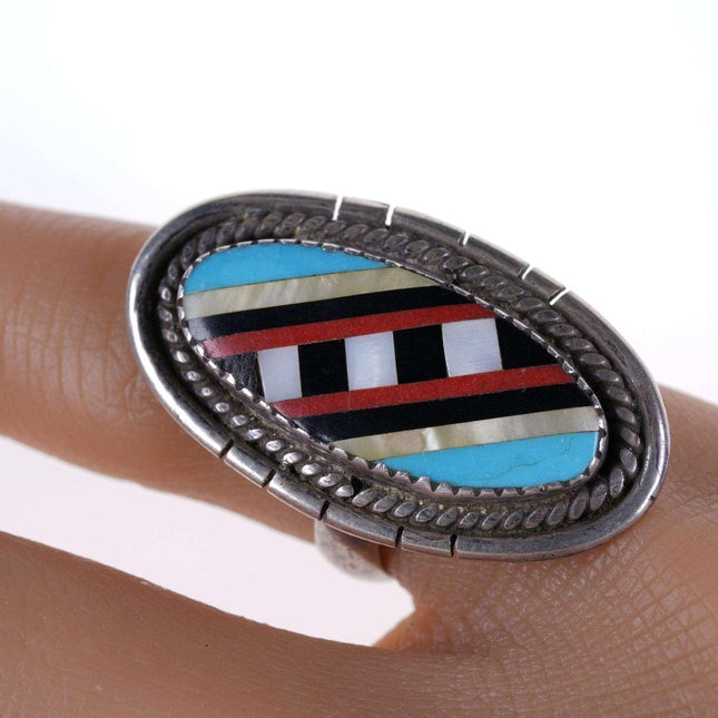 sz6 Zuni Multistone Inlay ring - Estate Fresh Austin