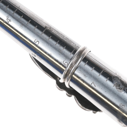 sz6.25 Bernice Bonney Navajo silver long ring with nice turquoise and coral - Estate Fresh Austin