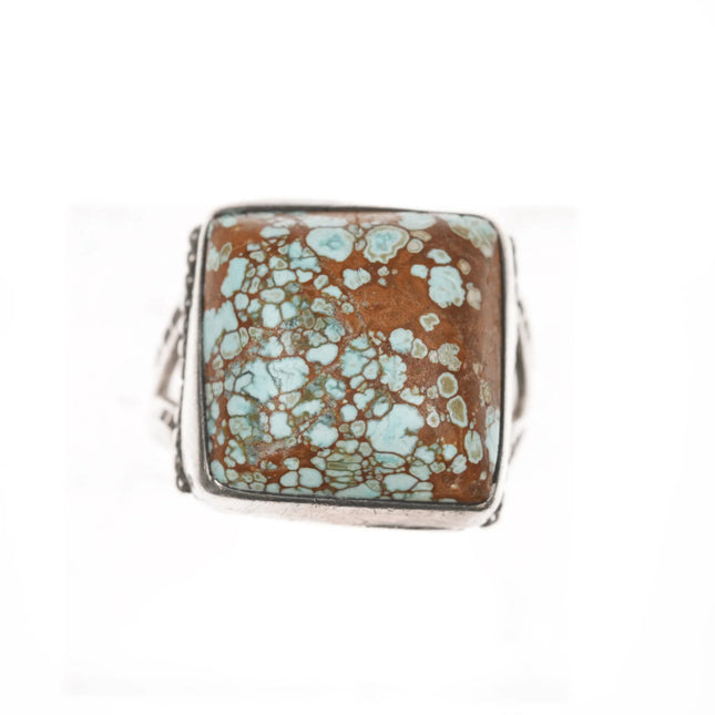 sz6.25 c1940's #8 turquoise Native American silver ring - Estate Fresh Austin