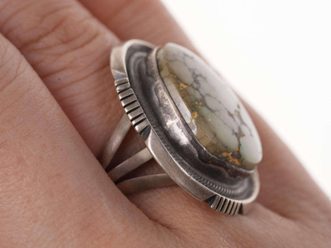 Sz6.25 Native American sterling turquoise ring - Estate Fresh Austin