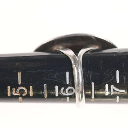 Sz6.25 Vintage Native American sterling/turquoise shadowbox ring - Estate Fresh Austin