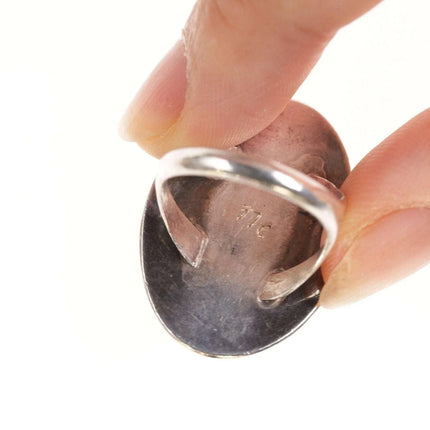 Sz6.25 Vintage Native American sterling/turquoise shadowbox ring - Estate Fresh Austin