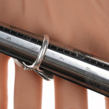 sz6.25 Vintage Navajo silver and turquoise claw form ring - Estate Fresh Austin