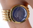 Sz6.5 18k gold Intaglio cut Ring - Estate Fresh Austin