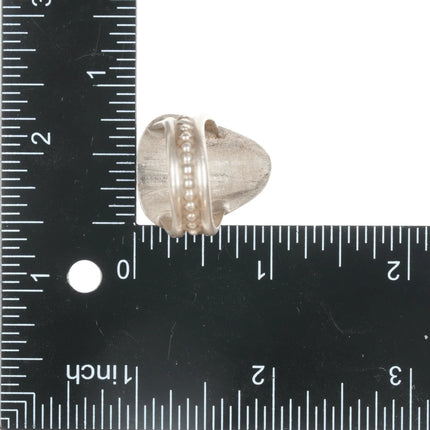 sz6.5 50's-60's Vintage Native American sterling ring with triangle turquoise - Estate Fresh Austin