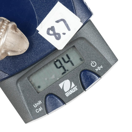 sz6.5 50's-60's Vintage Native American sterling ring with triangle turquoise - Estate Fresh Austin