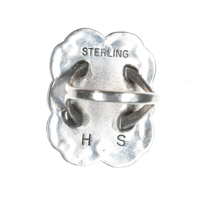 SZ6.5 Henry Sam Navajo sterling Mediterranean coral ring - Estate Fresh Austin