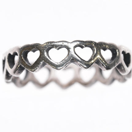 sz6.5 James Avery heart band ring in sterling - Estate Fresh Austin