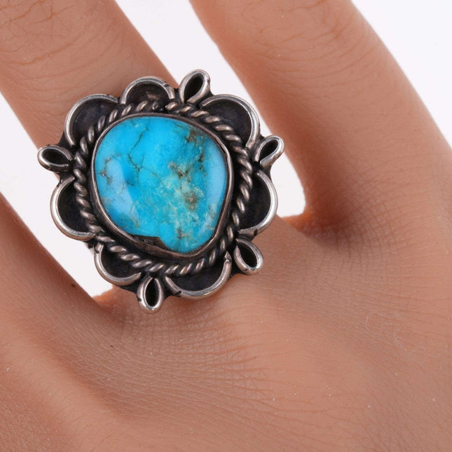 sz6.5 Navajo silver and turquoise ring - Estate Fresh Austin