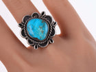 sz6.5 Navajo silver and turquoise ring - Estate Fresh Austin