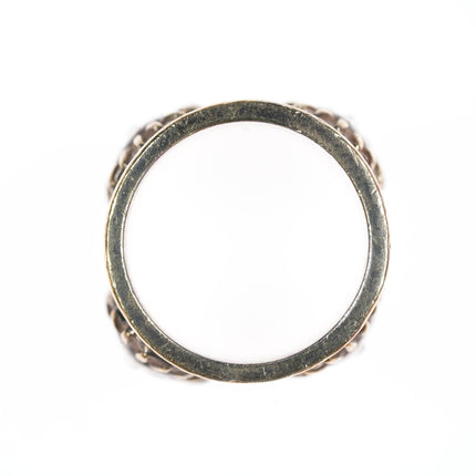 Sz6.5 Sergio Bustamante Sterling moon/sunface ring - Estate Fresh Austin