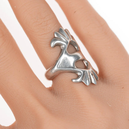 sz6.5 Vintage Native American cast silver ring - Estate Fresh Austin