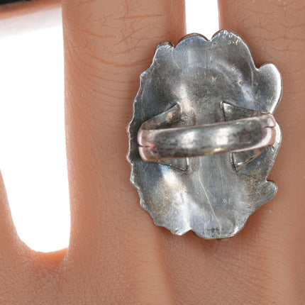 sz6.5 Vintage Native American silver turquoise ring - Estate Fresh Austin