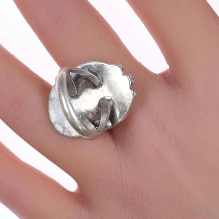 sz6.5 Vintage Navajo silver and turquoise ring - Estate Fresh Austin
