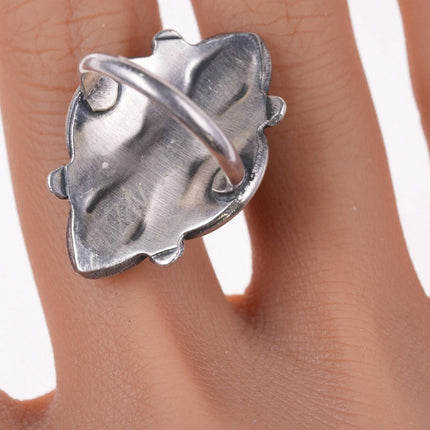 sz6.5 Vintage Zuni Sterling snake eye turquoise ring - Estate Fresh Austin