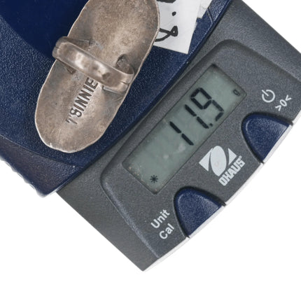 sz6.75 1970's Orville Tsinnie Sterling turquoise, and coral ring - Estate Fresh Austin