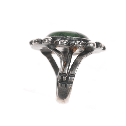 sz6.75 Cerrillos Turquoise 1940's Native American silver ring - Estate Fresh Austin