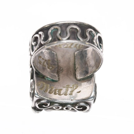 sz6.75 Vintage Matl Sterling Turquoise and Amethyst ring - Estate Fresh Austin