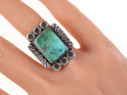 sz6.75 Vintage Native American silver and turquoise ring - Estate Fresh Austin