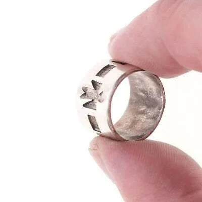 sz6.75 Vintage Native American sterling overlay style ring - Estate Fresh Austin