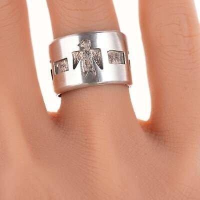 sz6.75 Vintage Native American sterling overlay style ring - Estate Fresh Austin