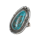 sz6.75 Vintage Navajo silver ring with beautiful turquoise - Estate Fresh Austin