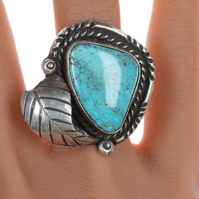 sz6.75 vintage Navajo sterling and turquoise ring - Estate Fresh Austin