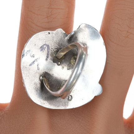 sz6.75 vintage Navajo sterling and turquoise ring - Estate Fresh Austin