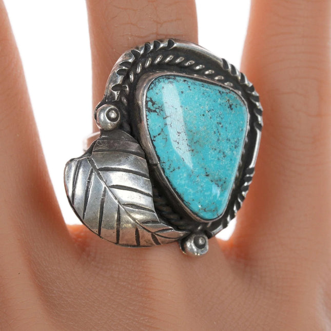 sz6.75 vintage Navajo sterling and turquoise ring - Estate Fresh Austin