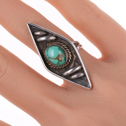 sz6.75 Vintage Navajo sterling and turquoise ring - Estate Fresh Austin