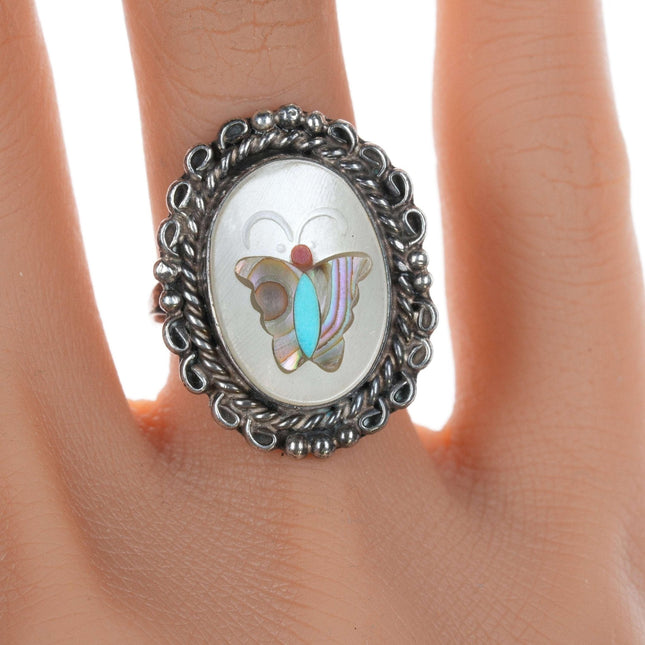 sz6.75 Vintage Silver Zuni butterfly ring - Estate Fresh Austin