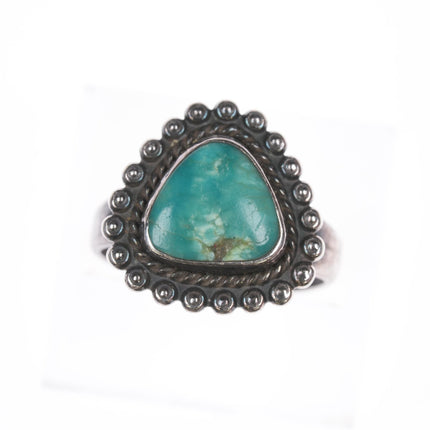 sz7 c1960's Bell Trading post sterling and turquoise ring - Estate Fresh Austin