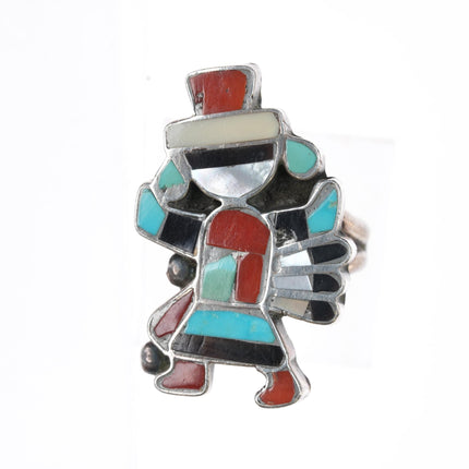 sz7 EA Zunie Zuni Rainbow Man sterling ring - Estate Fresh Austin