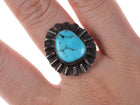sz7 Native American sterling and turquoise ring - Estate Fresh Austin