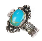 sz7 Running Bear Shop sterling ring with turquoise - Estate Fresh Austin