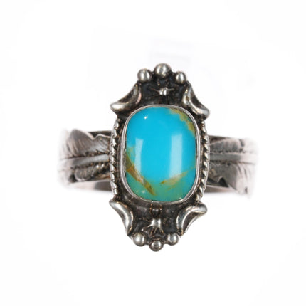 sz7 Running Bear Shop sterling ring with turquoise - Estate Fresh Austin