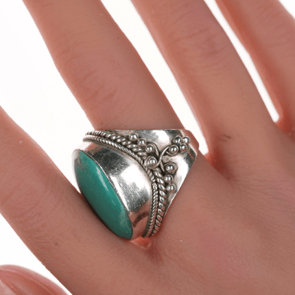 sz7 Sterling and turquoise ring - Estate Fresh Austin