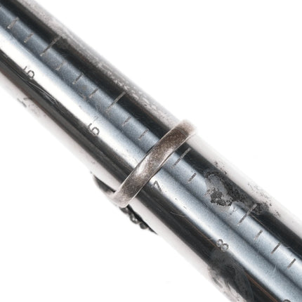 sz7 Vintage Bell trading post sterling and oval turquoise ring - Estate Fresh Austin