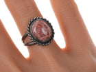 sz7 Vintage Native American Sterling Agate ring - Estate Fresh Austin