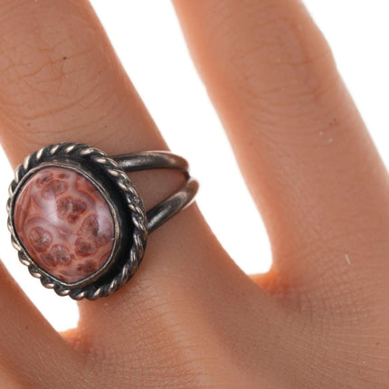 sz7 Vintage Native American Sterling Agate ring - Estate Fresh Austin