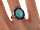 sz7 Vintage Native American Sterling and turquoise ring ki - Estate Fresh Austin