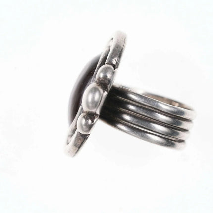 sz7 Vintage Native American Sterling Fire Agate ring - Estate Fresh Austin