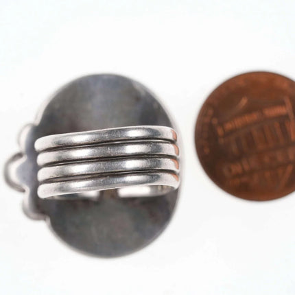 sz7 Vintage Native American Sterling Fire Agate ring - Estate Fresh Austin