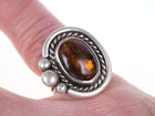 sz7 Vintage Native American Sterling Fire Agate ring - Estate Fresh Austin