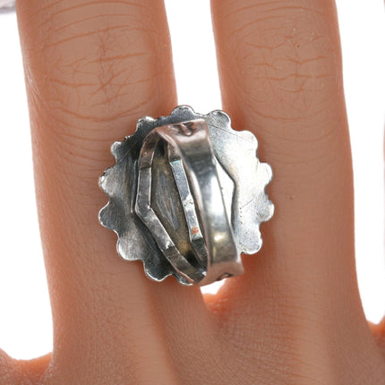 sz7 Vintage Navajo Curio silver turquoise ring - Estate Fresh Austin