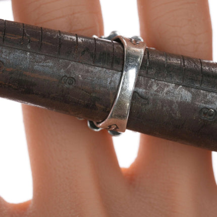 sz7 Vintage Navajo Curio silver turquoise ring - Estate Fresh Austin