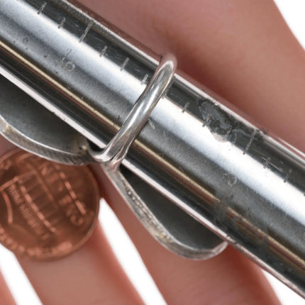 Sz7 Vintage Navajo double stone turquoise long ring - Estate Fresh Austin